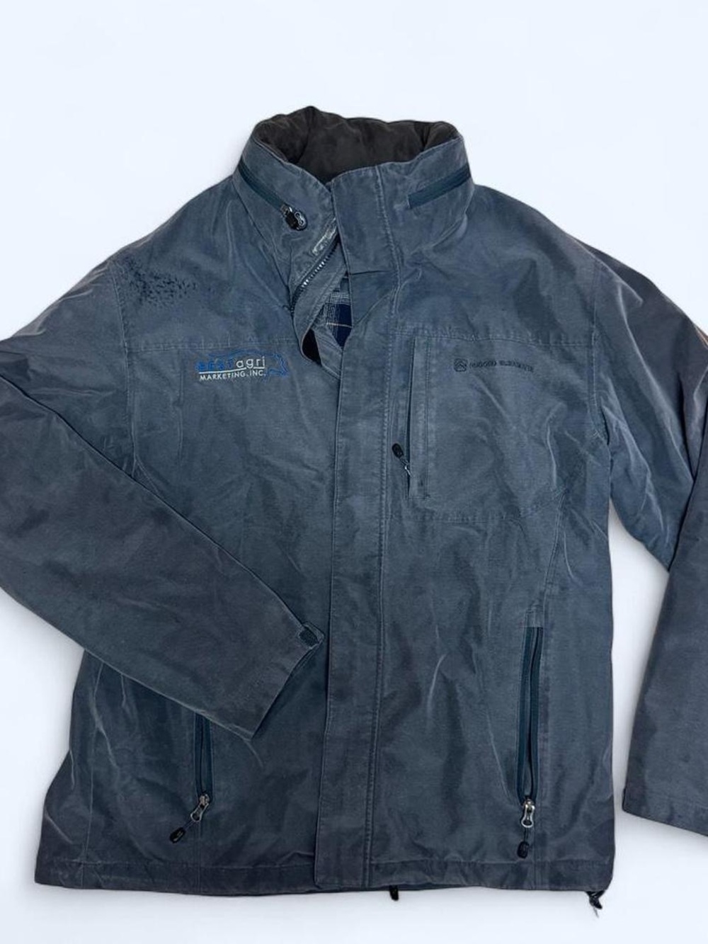 Men's Slate Gray Field Jacket with Stand Collar